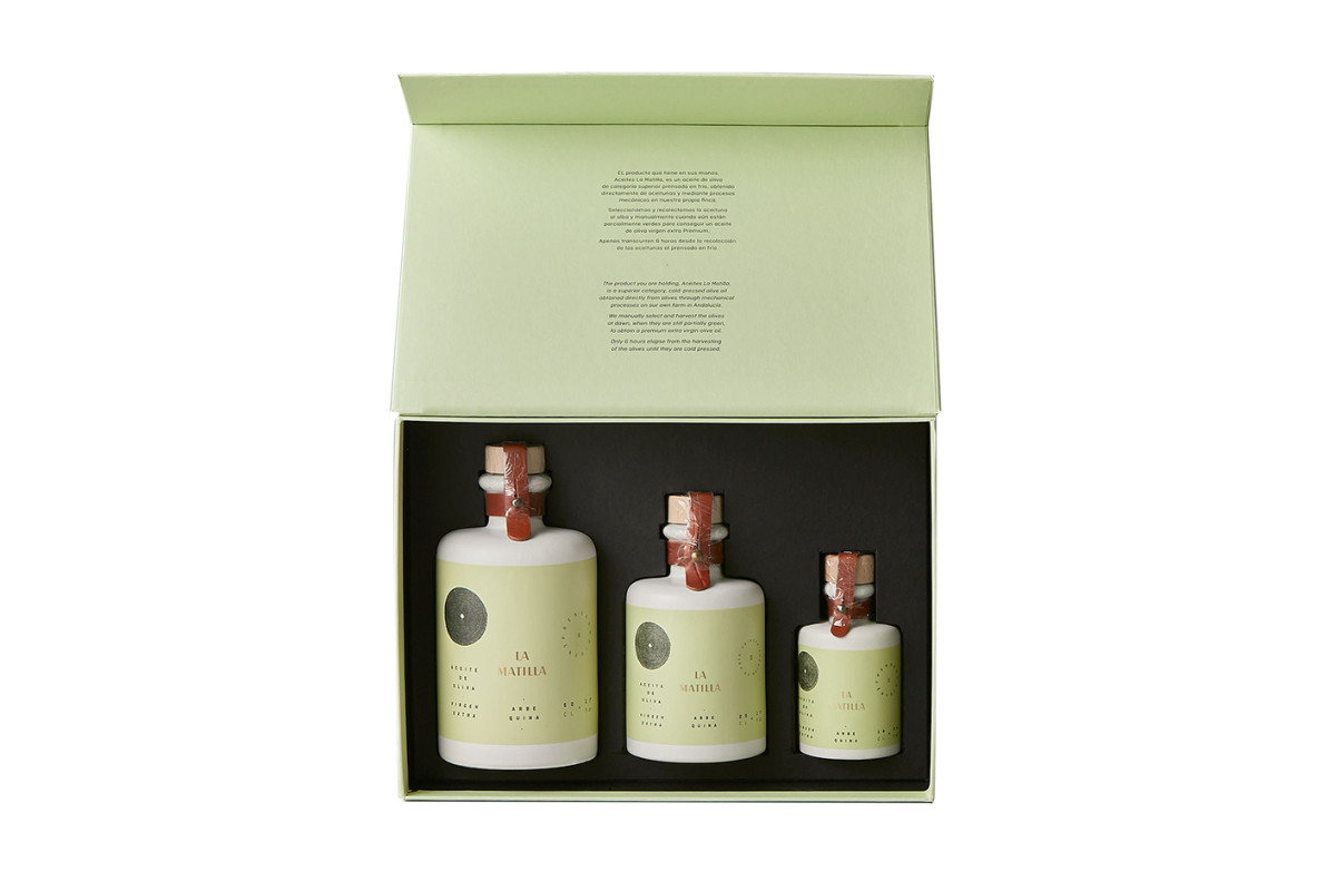 Caja regalo Premium Aceite de Oliva Virgen Extra Arbequina (500, 250 y 100ml)